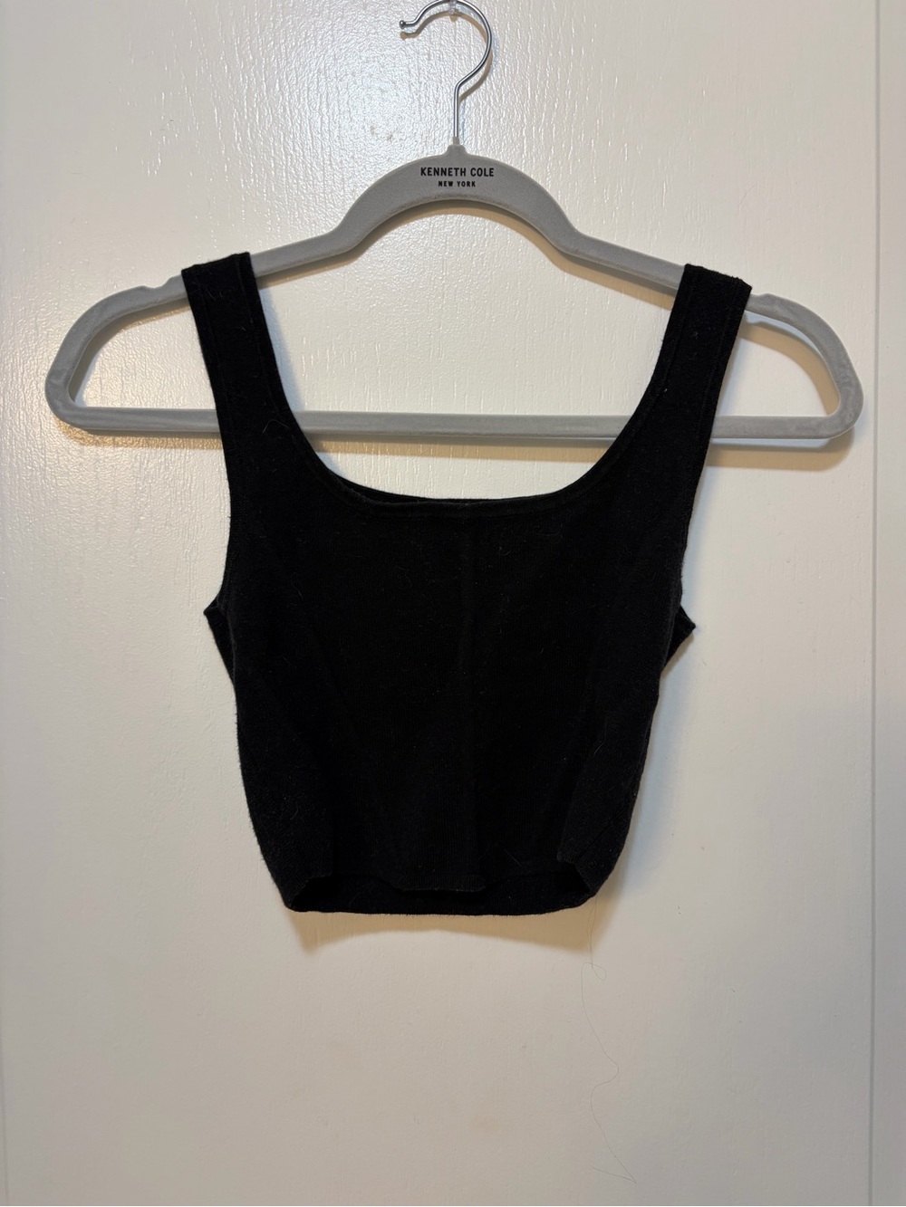 Kendall & Kylie Black Cropped Corset Tank Top